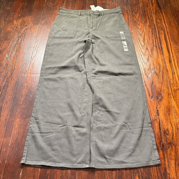 American Eagle Outfitters Pants - NWT American Eagle Pants Womans 16 Gray Super High Rise Baggy Wide Leg Stretch